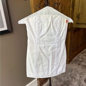 Lilly Pulitzer White Dress with Pink Label